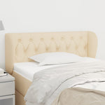 ZNTS Headboard with Ears Cream 93x23x78/88 cm Fabric 3117467