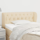 ZNTS Headboard with Ears Cream 93x23x78/88 cm Fabric 3117467