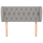 ZNTS Headboard with Ears Light Grey 103x23x78/88 cm Fabric 3117470