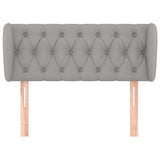 ZNTS Headboard with Ears Light Grey 103x23x78/88 cm Fabric 3117470