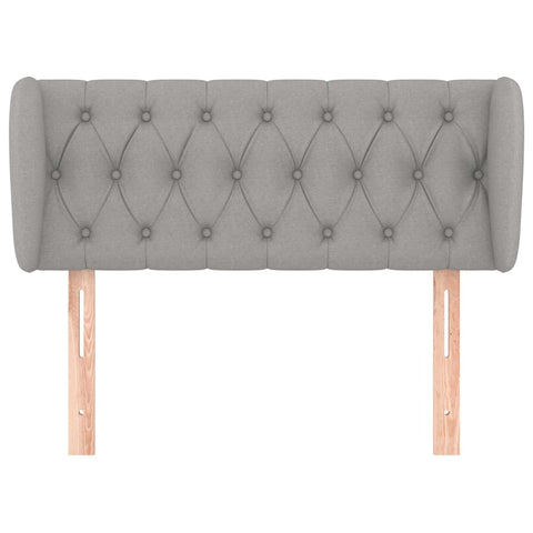 ZNTS Headboard with Ears Light Grey 103x23x78/88 cm Fabric 3117470