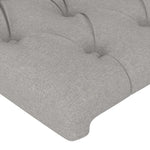 ZNTS Headboard with Ears Light Grey 103x23x78/88 cm Fabric 3117470