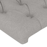 ZNTS Headboard with Ears Light Grey 103x23x78/88 cm Fabric 3117470