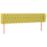 ZNTS Headboard with Ears Green 183x23x78/88 cm Fabric 3117501
