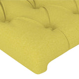 ZNTS Headboard with Ears Green 183x23x78/88 cm Fabric 3117501