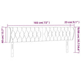 ZNTS Headboard with Ears Green 183x23x78/88 cm Fabric 3117501