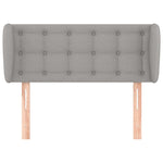 ZNTS Headboard with Ears Light Grey 83x23x78/88 cm Fabric 3117552