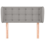 ZNTS Headboard with Ears Light Grey 83x23x78/88 cm Fabric 3117552