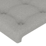 ZNTS Headboard with Ears Light Grey 83x23x78/88 cm Fabric 3117552