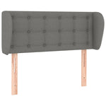 ZNTS Headboard with Ears Dark Grey 83x23x78/88 cm Fabric 3117553