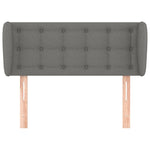 ZNTS Headboard with Ears Dark Grey 83x23x78/88 cm Fabric 3117553