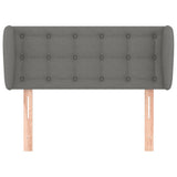 ZNTS Headboard with Ears Dark Grey 83x23x78/88 cm Fabric 3117553