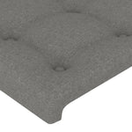 ZNTS Headboard with Ears Dark Grey 83x23x78/88 cm Fabric 3117553