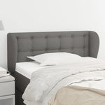 ZNTS Headboard with Ears Dark Grey 83x23x78/88 cm Fabric 3117553