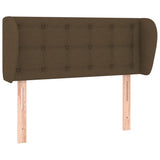 ZNTS Headboard with Ears Dark Brown 83x23x78/88 cm Fabric 3117555