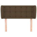 ZNTS Headboard with Ears Dark Brown 83x23x78/88 cm Fabric 3117555