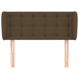 ZNTS Headboard with Ears Dark Brown 83x23x78/88 cm Fabric 3117555
