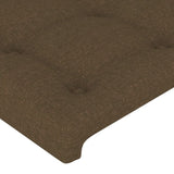 ZNTS Headboard with Ears Dark Brown 83x23x78/88 cm Fabric 3117555