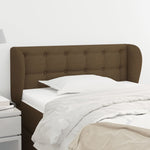 ZNTS Headboard with Ears Dark Brown 83x23x78/88 cm Fabric 3117555