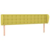 ZNTS Headboard with Ears Green 203x23x78/88 cm Fabric 3117607