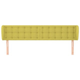 ZNTS Headboard with Ears Green 203x23x78/88 cm Fabric 3117607