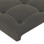 ZNTS Headboard with Ears Dark Grey 103x23x78/88 cm Velvet 3117621