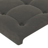 ZNTS Headboard with Ears Dark Grey 103x23x78/88 cm Velvet 3117621