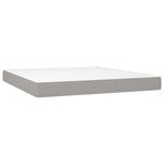 ZNTS Box Spring Bed with Mattress Light Grey 160x200 cm Fabric 3129561