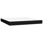 ZNTS Box Spring Bed with Mattress Black 160x200 cm Fabric 3131843