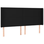 ZNTS Box Spring Bed with Mattress Black 160x200 cm Fabric 3131843