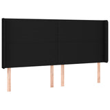 ZNTS Box Spring Bed with Mattress Black 160x200 cm Fabric 3131843