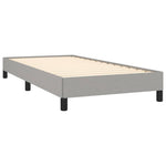 ZNTS Box Spring Bed with Mattress Light Grey 90x200 cm Single Fabric 3126053