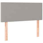 ZNTS Box Spring Bed with Mattress Light Grey 90x200 cm Single Fabric 3126053