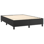 ZNTS Box Spring Bed with Mattress Black 140x190 cm Faux Leather 3128907