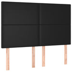 ZNTS Box Spring Bed with Mattress Black 140x190 cm Faux Leather 3128907