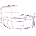 ZNTS Box Spring Bed with Mattress Black 140x190 cm Faux Leather 3128907
