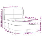 ZNTS Box Spring Bed with Mattress Black 140x190 cm Faux Leather 3128907