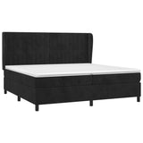 ZNTS Box Spring Bed with Mattress Light Grey 90x190 cm Velvet 3129353