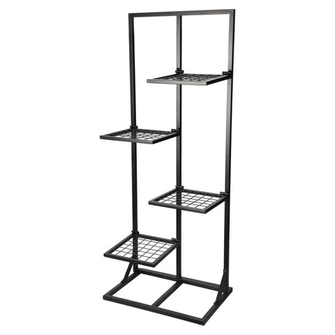 ZNTS ProGarden Flower Rack with 4 Shelves 40x27x102 cm Black 445882