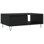ZNTS Coffee Table Black 90x60x35 cm Engineered Wood 827061
