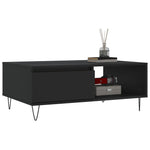 ZNTS Coffee Table Black 90x60x35 cm Engineered Wood 827061