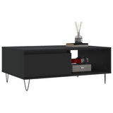 ZNTS Coffee Table Black 90x60x35 cm Engineered Wood 827061