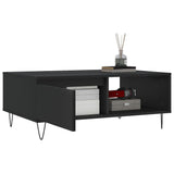 ZNTS Coffee Table Black 90x60x35 cm Engineered Wood 827061