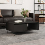ZNTS Coffee Table Black 90x60x35 cm Engineered Wood 827061