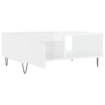 ZNTS Coffee Table High Gloss White 90x60x35 cm Engineered Wood 827062