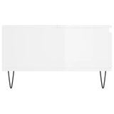 ZNTS Coffee Table High Gloss White 90x60x35 cm Engineered Wood 827062
