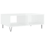 ZNTS Coffee Table High Gloss White 90x60x35 cm Engineered Wood 827062
