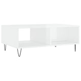 ZNTS Coffee Table High Gloss White 90x60x35 cm Engineered Wood 827062