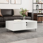 ZNTS Coffee Table High Gloss White 90x60x35 cm Engineered Wood 827062