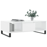 ZNTS Coffee Table High Gloss White 104x60x35 cm Engineered Wood 827094